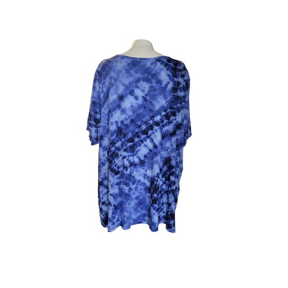 CATHERINE'S PLUS SIZE 4X Tie-Dye Blue Tunic Top l Summer outdoor breathable - Picture 3 of 8